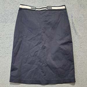 Alison Sheri A-Line Midi Skirt Womens Size Small Blue Pull On Casual Outdoor